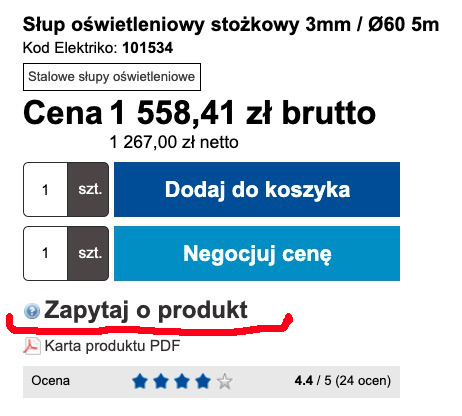 Zapytaj o produkt