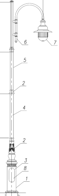 Latarnia parkowa D6B LED