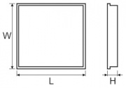 Oprawa podtynkowa LUGCLASSIC SQUARE LED g/k