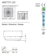 Plafoniera Ametyst LED IP65