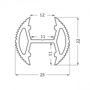 Profil aluminiowy DUO 2m