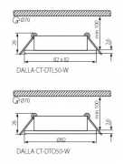 Sufitowa oprawa punktowa DALLA CT
