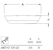 Plafoniera Ametyst TOP LED