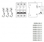 Wyłącznik nadmiarowo-prądowy IDEAL TS KMB6-B/3