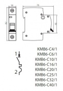 Wyłącznik nadmiarowo-prądowy IDEAL TS KMB6-C/1