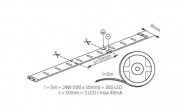 Liniowe moduły LED Leds-B 4.8w/M Ip00