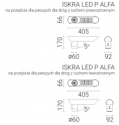 Oprawa uliczna Iskra LED P Alfa (na przejścia dla pieszych)