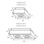 Sufitowa oprawa punktowa Stobi Dlp 250