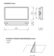 Oprawa ewakuacyjna Exit IP65 3W