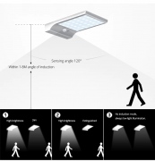 Lampa uliczna solarna (ścienna) 36LEDs  z czujnikiem ruchu 3 tryby pracy