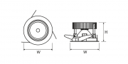 Oprawa downlight Lugstar Dystans Premium LED