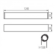 Oprawa liniowa pod tuby LED T8 ALIN 4LED 1230mm