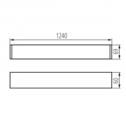 Oprawa liniowa pod tuby LED T8 ALIN 4LED 1230mm NT