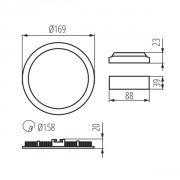 Oprawa typu downlight Round V2LED