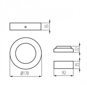 Oprawa typu downlight Caras V2LED