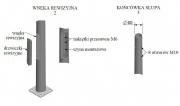 Słup stalowy oświetleniowy stożkowy 2,5mm 3-6m