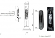 Słupy proste (SP) o zewnętrznej warstwie z tworzywa sztucznego