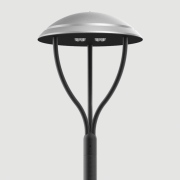 Lampa parkowa Coso D LED 48 asymetryczna, 4 000 K, optyka DW, anodowana inox-czarny
