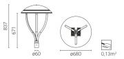 Lampa parkowa Cosmo Delta LED