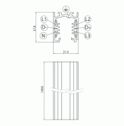 Szynoprzewód 3-fazowy Eurostandard Plus  biały / czarny / srebrny