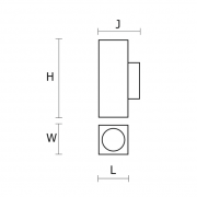 Lampa ścienna Cubic Kinkiet IP65 LED