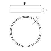 Plafoniera Ring LED