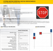 Znak aktywny solarny B20 800x800 na wysięgniku