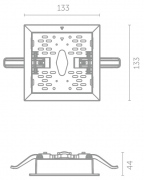 Adapter Do Montażu Podtynkowego Oprawy LV 3 Biały