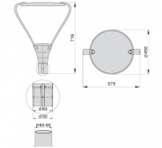 Latarnia parkowa Izar LED słup aluminiowy 5-6m ciemny szary