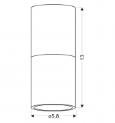 Lampa sufitowa oprawa biała/drewniana GU10 25W Tuba