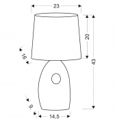 Lampka stolowa nocna czarno-złota ceramiczna 60W