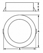 Oprawa Oprawa downlight wbudowywana LED IP54 220x70