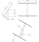Stelaż pod 1 panel solarny na słup fi 60