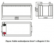 Akumulator żelowy OT 12V + kable wodoodporne