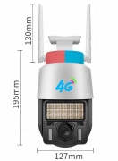 Kamera obrotowa PTZ 4G LTE SIM z syreną dźwiękową