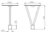 Oprawa parkowa nowoczesna LED 30W/50W/85W V5 IP65