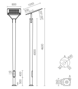 Lampa parkowa SAL Deco-2 LED