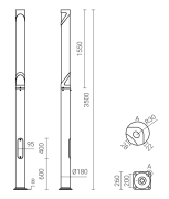 Lampa parkowa SAL Deco-3 LED