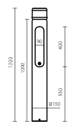 Lampa parkowa Flare LED 1