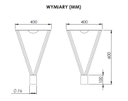 Oprawa parkowa LED 30W/50W/100W IP65 COB