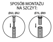 Wysięgniki do słupów stalowych WGD (łukowe dwuramienne)