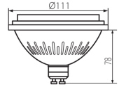 Lampa z diodami LED ES 111 LED 12W