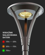 Solarna lampa parkowa 15W Park-231R 3000lm (bez słupa)