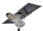 Lampa solarna LED 80W 12800lm ze słupem stalowym i fundamentem