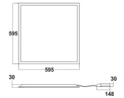 Panel LED C26-R G2 IP65/20 60x60cm