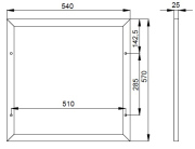 Panel solarny 30W BF  570x540x25mm