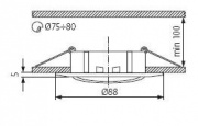 Sufitowa oprawa punktowa LUTO CTX-DT02B