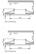 Sufitowa oprawa punktowa EVIT CT