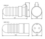 Hermetyczne gniazdo wtyczkowe STAN GP / GRIP GP