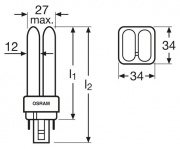 Świetlówka kompaktowa OSRAM DULUX D/E G24Q